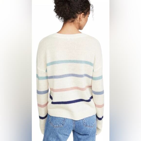 Rails Perci Sweater Seaside Stripe Alpaca Wool Blend Cream Size XS - Picture 2 of 11